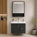 Ensemble meuble salle de bain FRENCIA 60cm Gris élégant