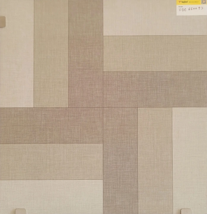 [FGC 66008S] Carrelage gris mat 60x60cm - Effet tissu géométrique