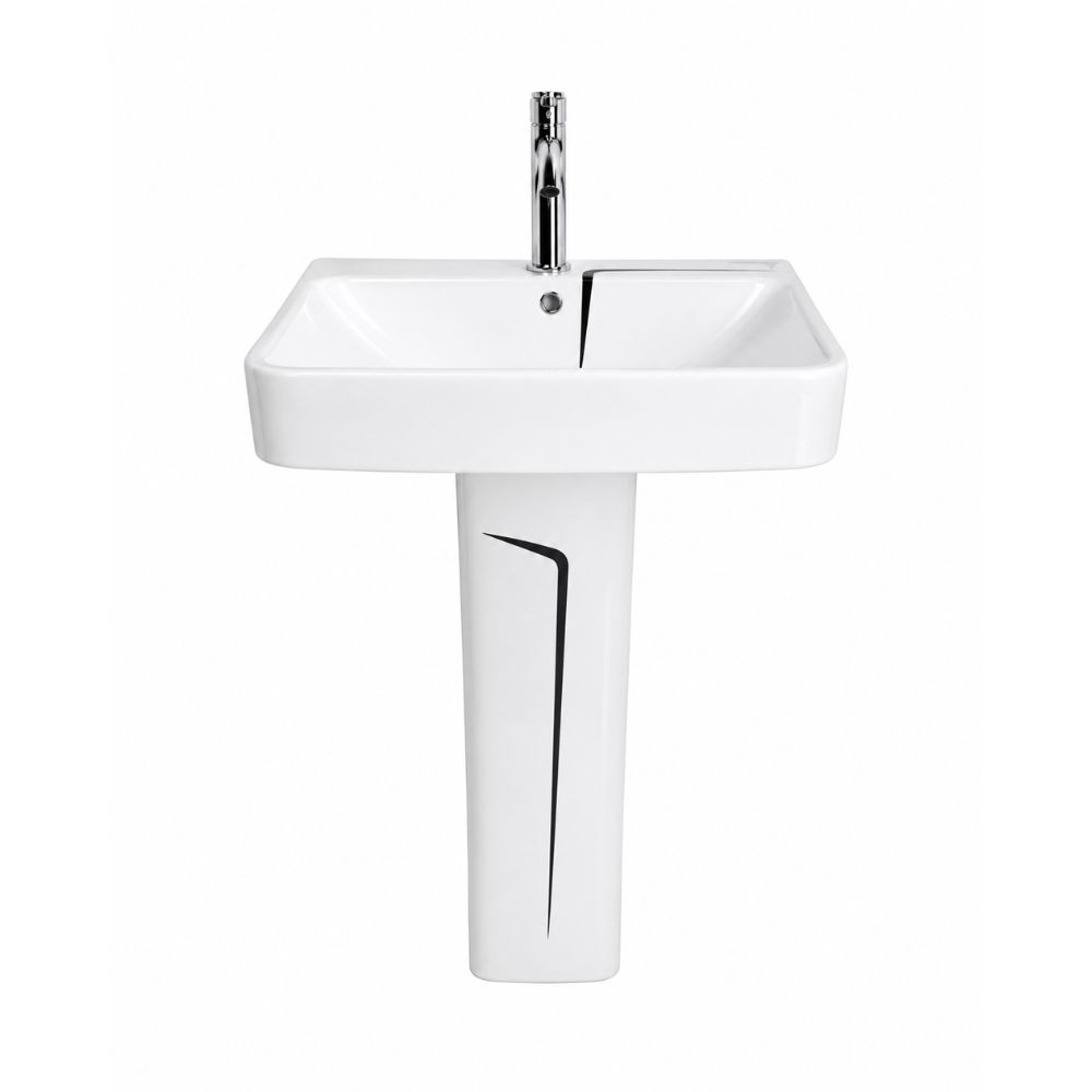 Lavabo sur pied FRENCIA PB-036 blanc 61cm céramique