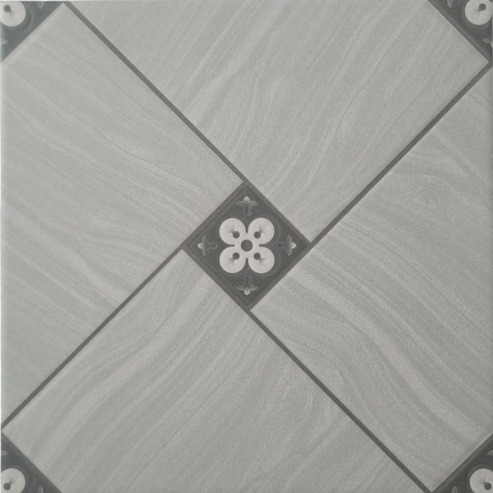 [FGP 33712S] Carrelage sol 30x30cm floral élegance gris antidérapant