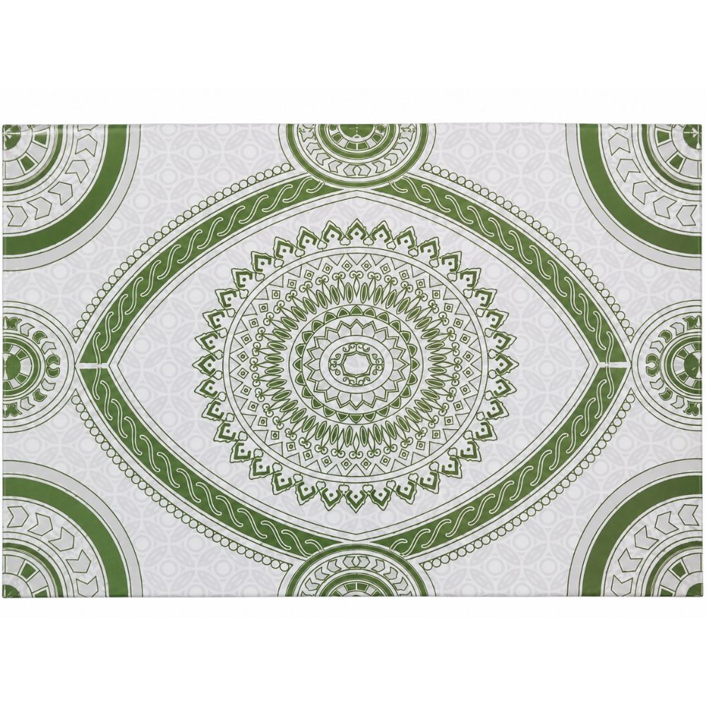 [PMCP 23596S] Carrelage mural 20x30cm vert motif mandala brillant